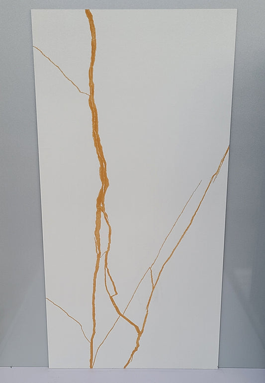 Kosmo Sugar White Gold Glitter Shimmer Wall And Floor Tiles 60cmx120cm