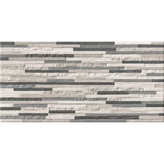 Cliff Splitface Feature Grey Wall And Floor Porcelain Tiles 30cmx60cm