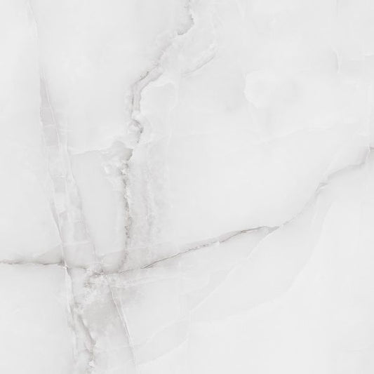 Alaska Large Polished Grey Onyx Effect Wall And Floor Porcelain Tiles 60cmx60cm