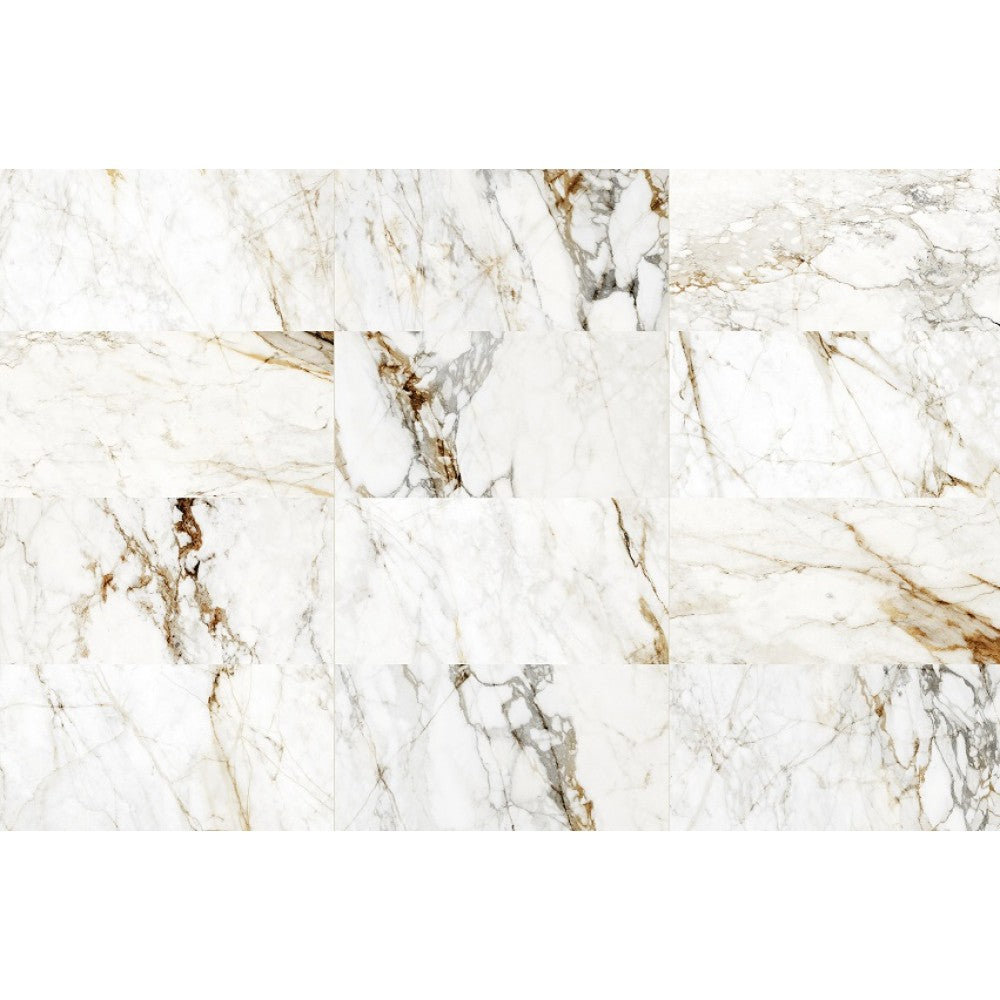 El Dorado Polished Gold Marble Wall And Floor Porcelain Tiles 60cmx120cm