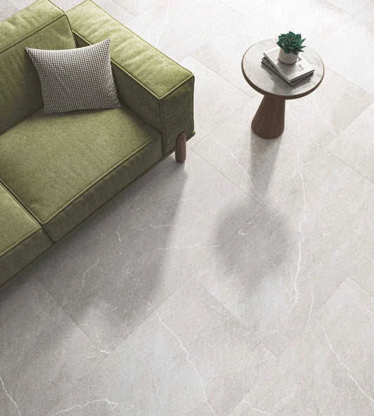Castalia Ivory White Matt Natural Wall And Floor Porcelain Tiles 60cmx120cm