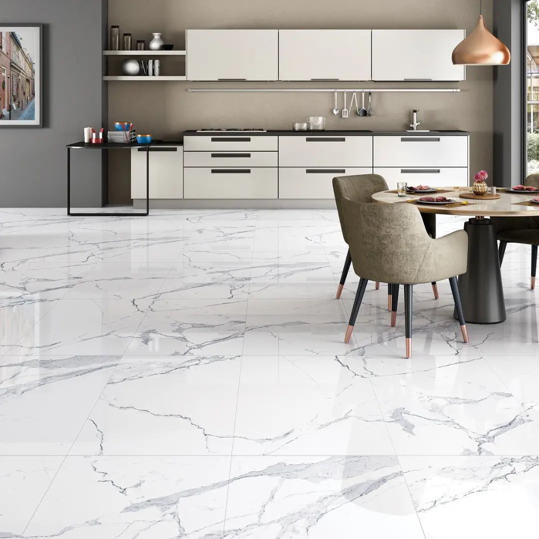 Calacatta Matt Extra Large Marble Effect Wall And Floor Porcelain Tile ...