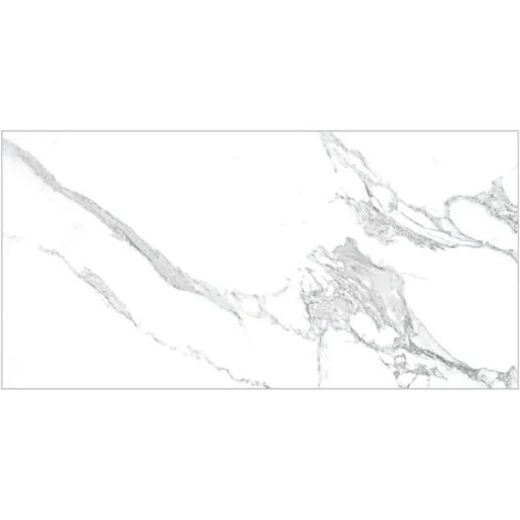 Tironian HD Large Carrara Marble Grey Polished Wall And Floor Porcelain Tiles 60cmx60cm