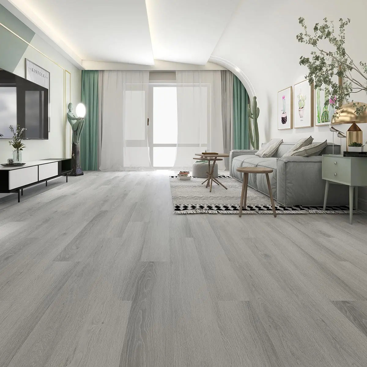 Premium ProLvt Rigid Gran Canaria Silver Oak 18.20cm x 122.0cm SPC Click Flooring