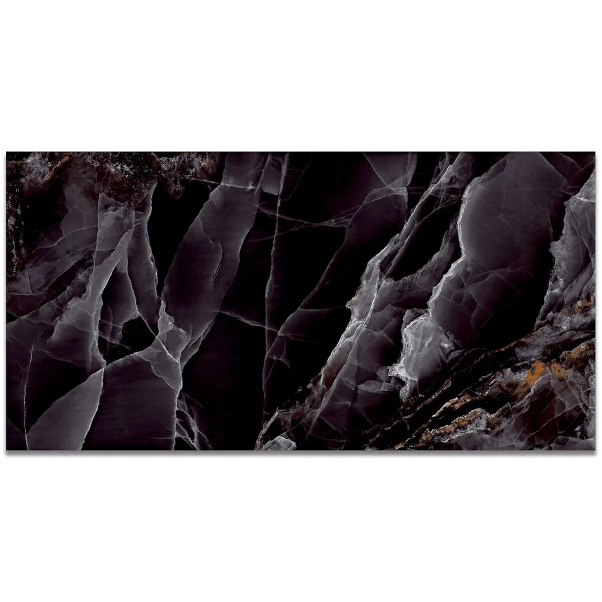Onyx Opal Black 3d Dark Grey Polished Copper Large Wall And Floor Porcelain Tiles 60cmx120cm