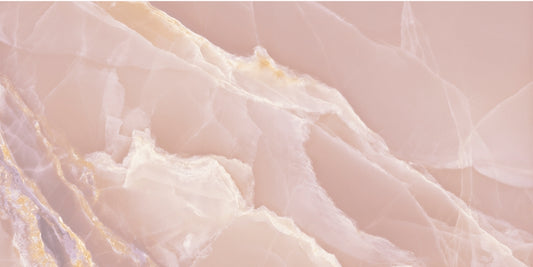 Close-up of pink marble with veining