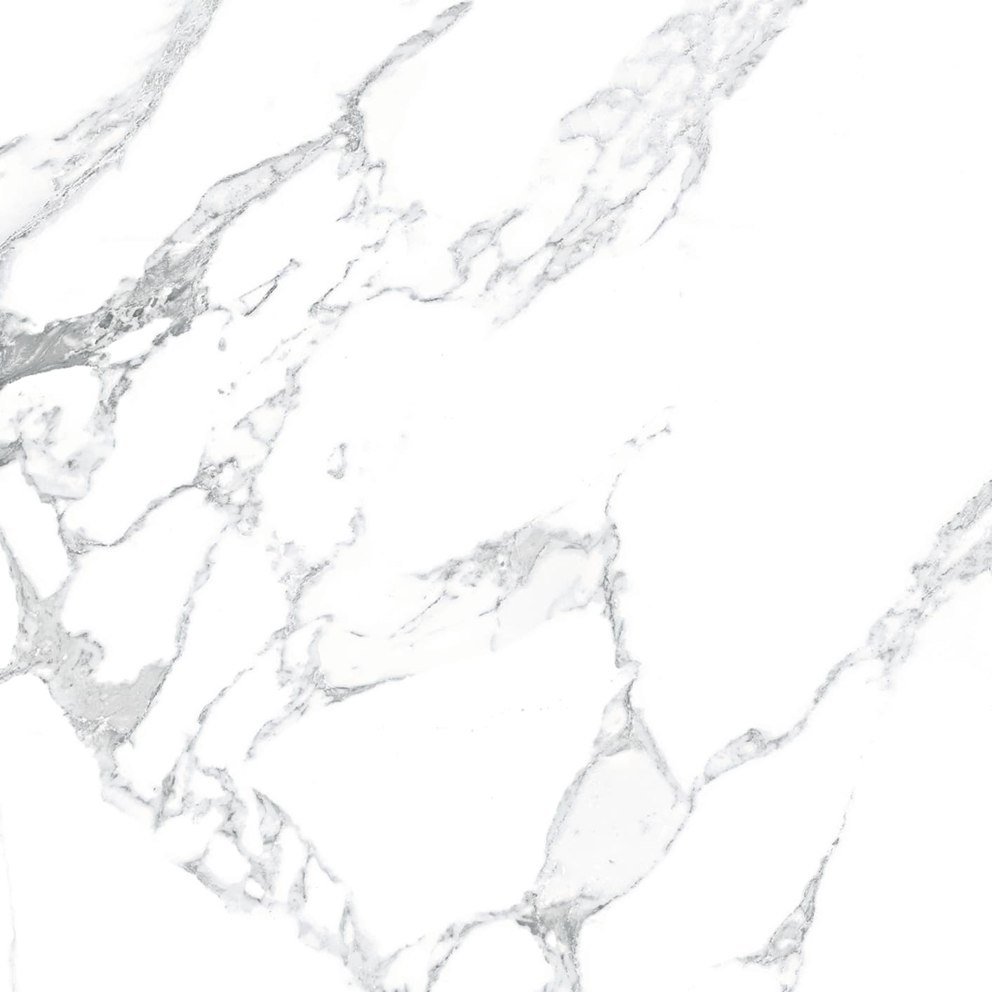 Tironian HD Large Carrara Marble Grey Polished Wall And Floor Porcelain Tiles 60cmx60cm