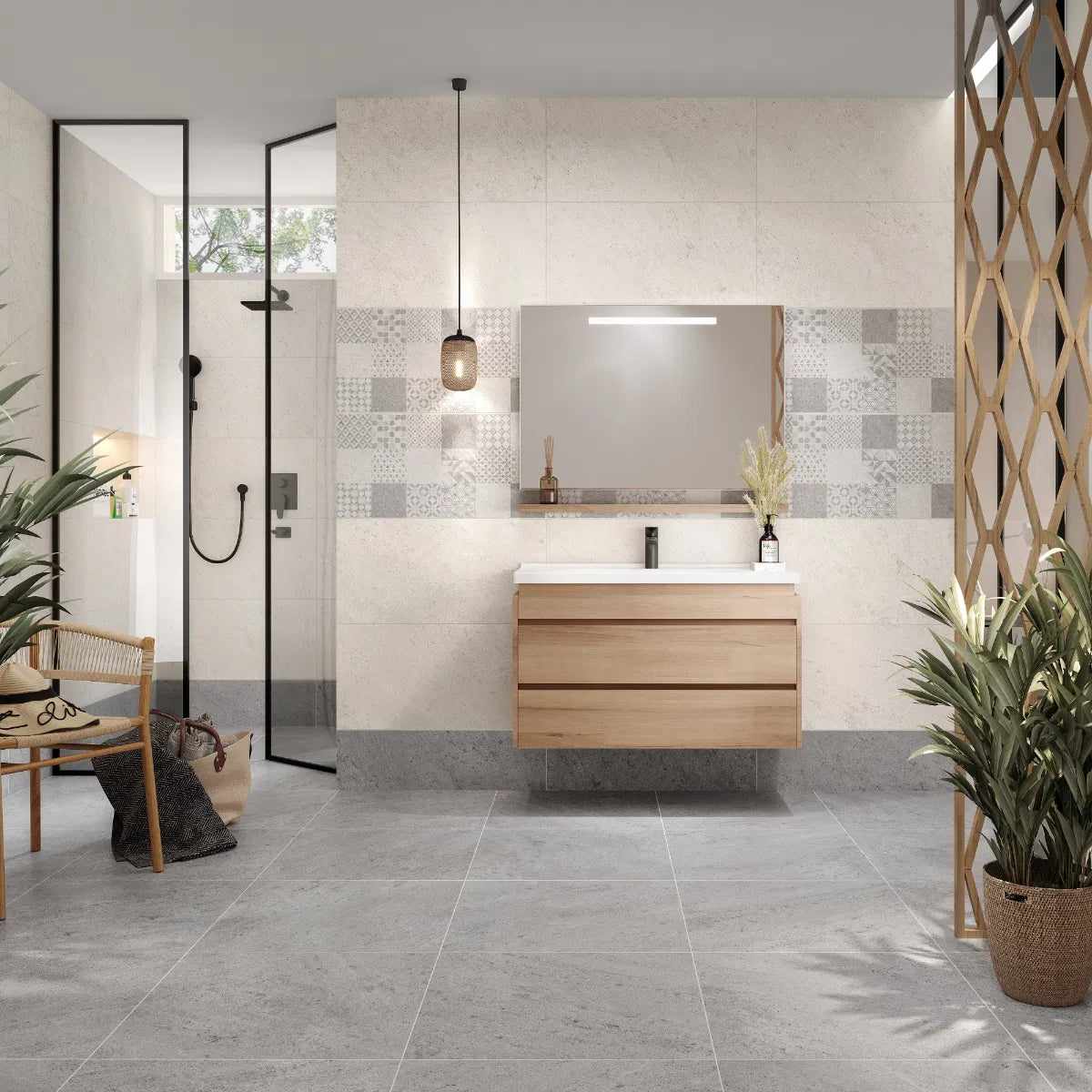 Concerti Grey Matt Wall And Floor Porcelain Tiles 60cmx60cm