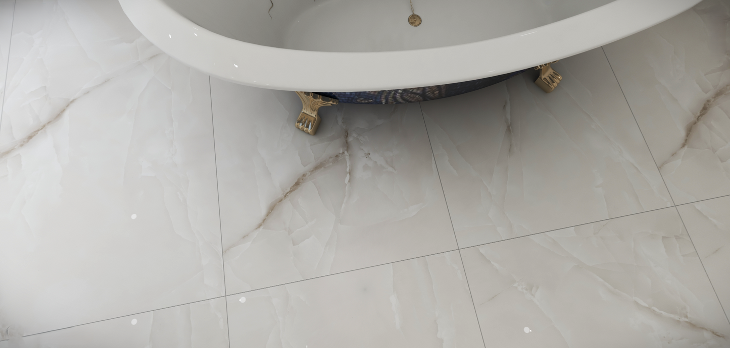 Ebony Onyx Polished Large Wall And Floor Porcelain Tiles 60cmx120cm
