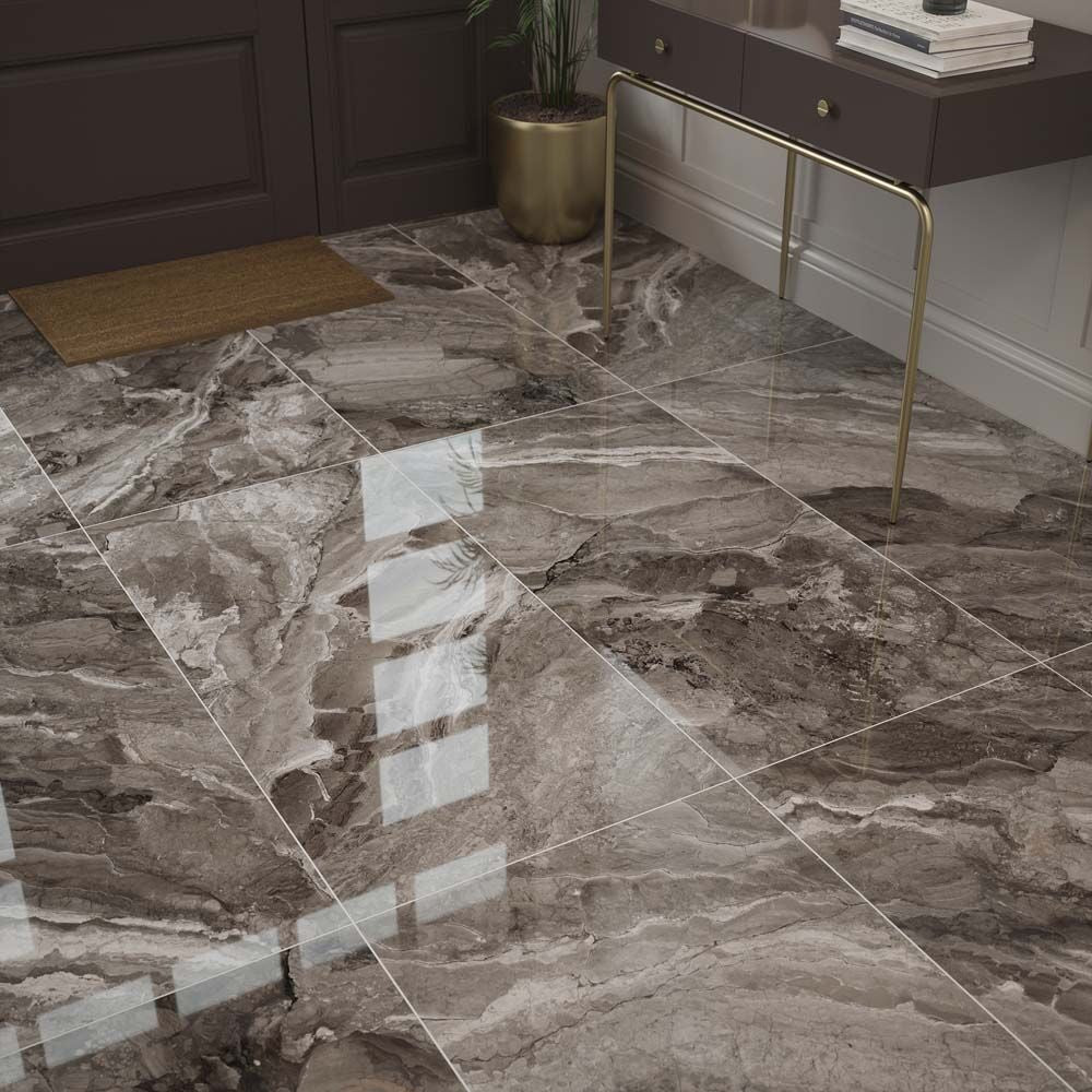 Pallet 43.2m2 Core Grey Slate Polished Wall And Floor Porcelain Tiles 60cmx120cm