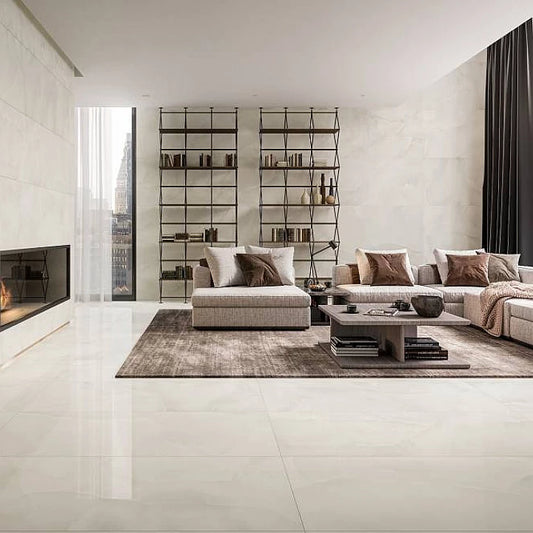 60x120 Large XL Polished Porcelain Beige Onyx Tiles