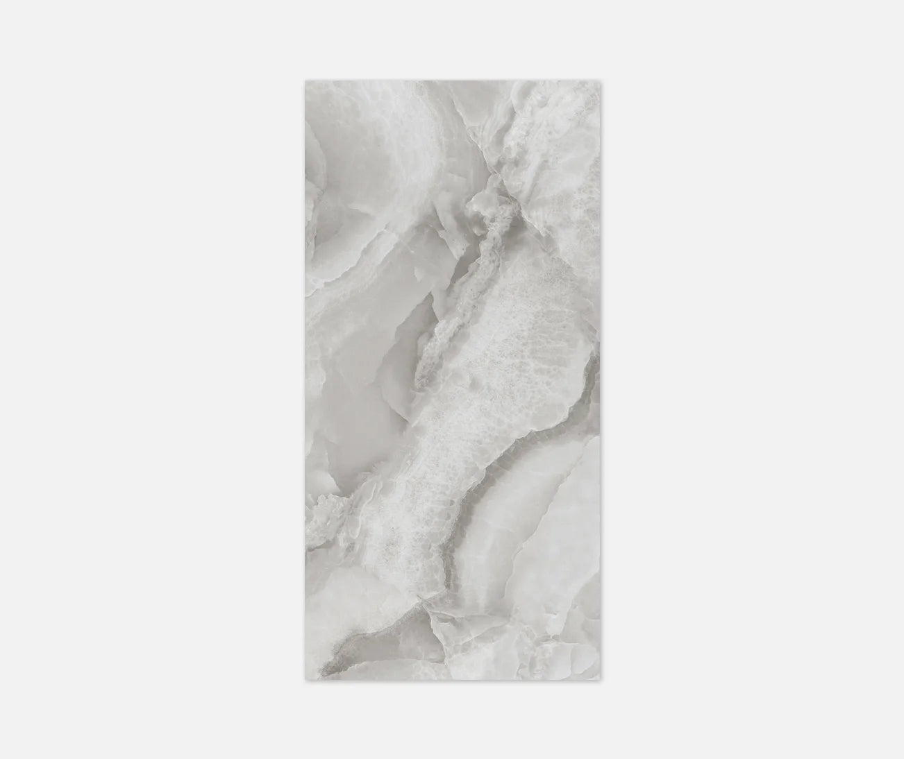 Saba Large Polished Grey Onyx Effect Wall And Floor Porcelain Tiles 60cmx120cm