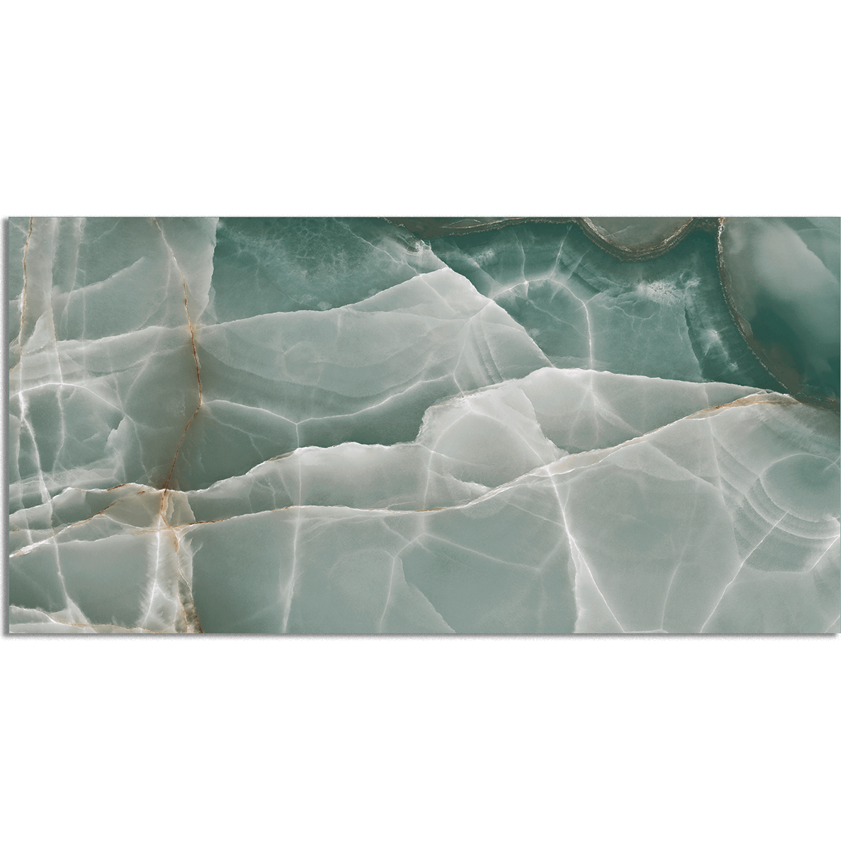 Onyx Large Emerald Polished Turquoise Green Marble Polished Wall And Floor Porcelain Tiles 60cmx120cm