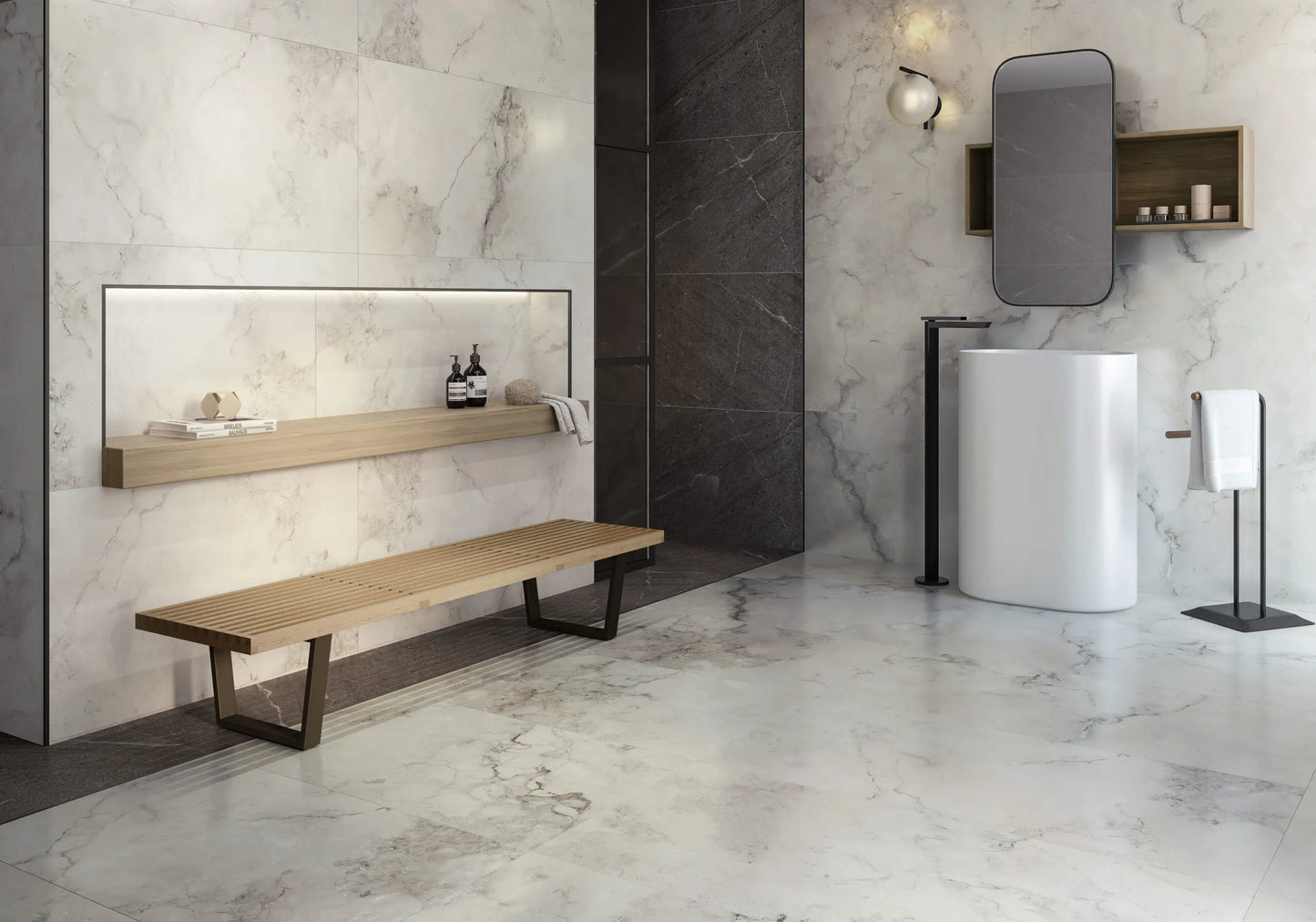 Entiquated Carrara Wall And Floor Porcelain Tiles 30cmx60cm