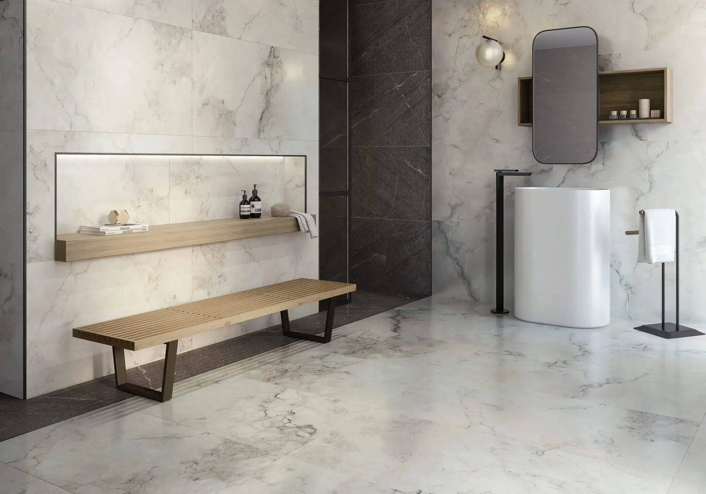 Entiquated Carrara Wall And Floor Porcelain Tiles 60cmx60cm