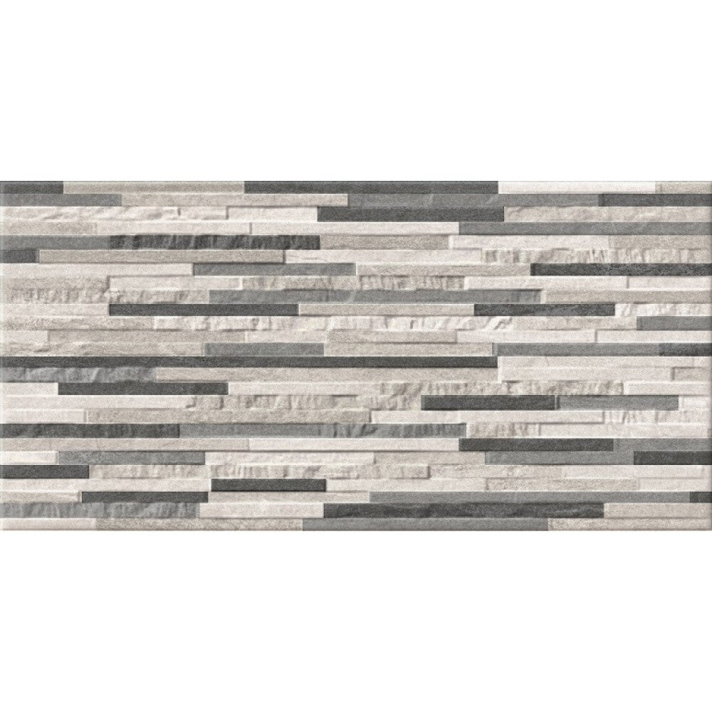 Cliff Splitface Feature Grey Wall And Floor Porcelain Tiles 30cmx60cm