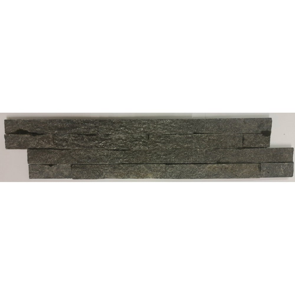 Black Slate Natural Stone Splitface Feature Tiles 10cm x 46cm