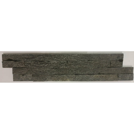 Black Slate Natural Stone Splitface Feature Tiles 10cm x 46cm