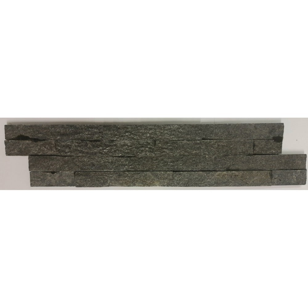 Black Sparkle Slate Natural Stone Splitface Feature Tiles 10cm x 46cm