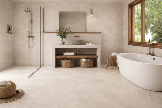 Eternity Wall And Floor Premium Ivory Porcelain Tiles 60cmx120cm