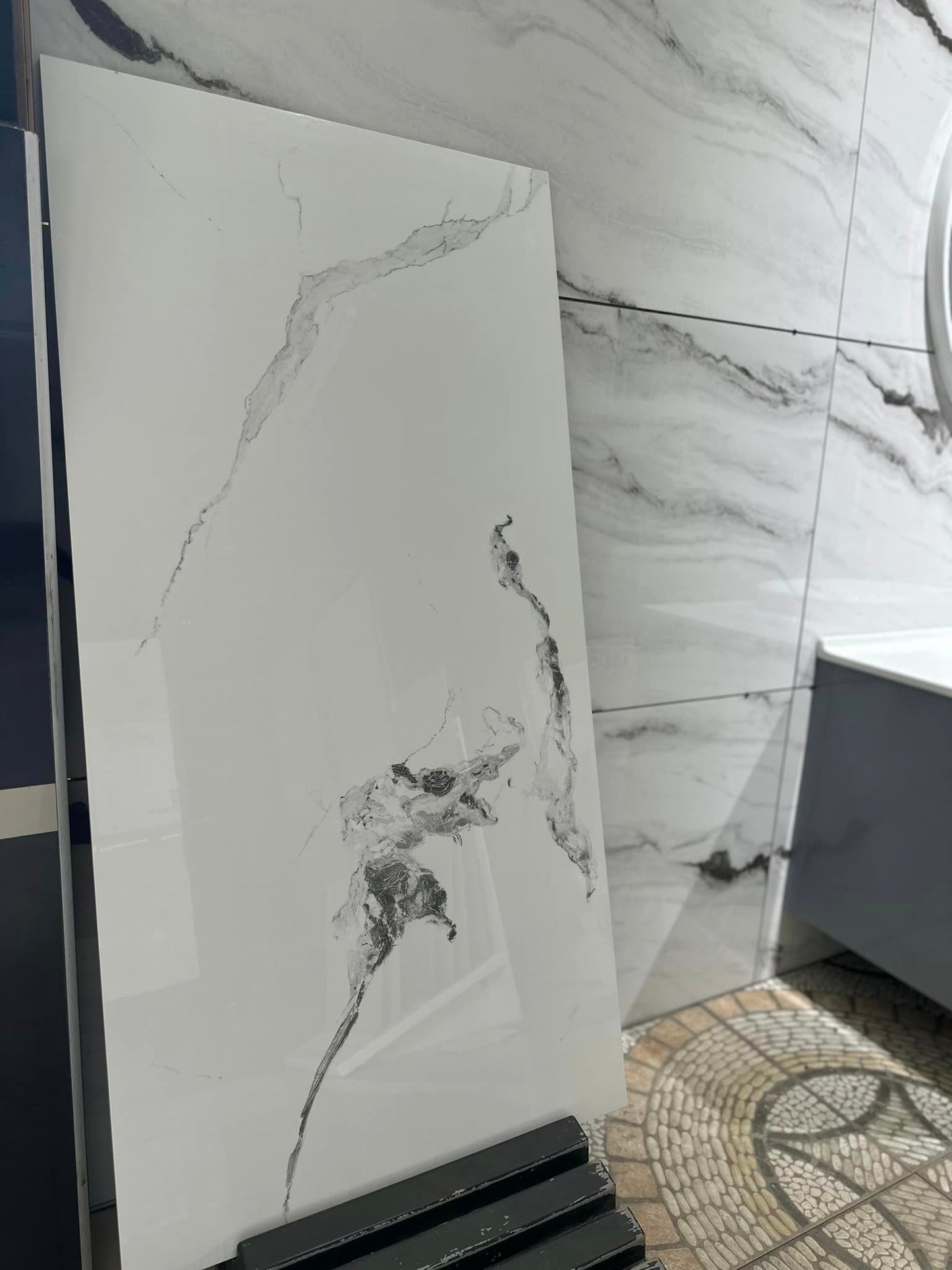 Galaxy Large Marble Grey White Polished Wall And Floor Porcelain Tiles 60cmx120cm
