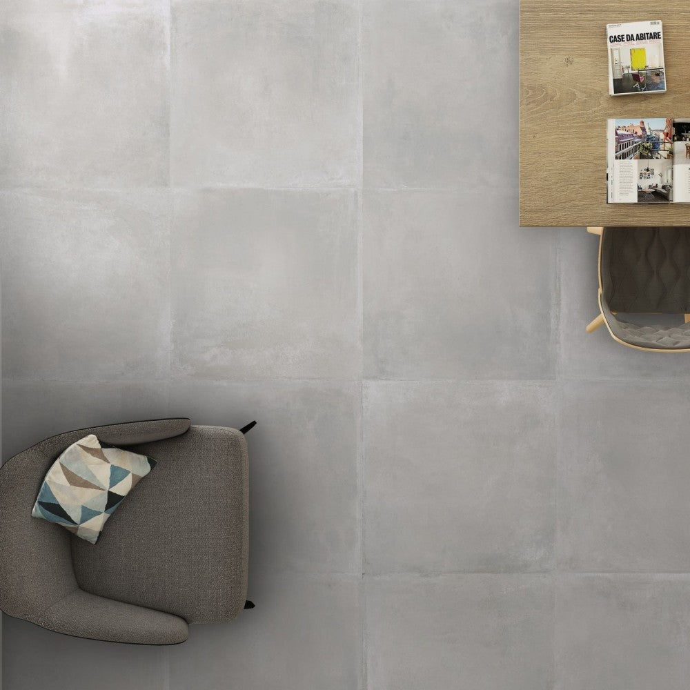 Cementos Grey Matt Wall And Floor Porcelain Tiles 60cmx60cm