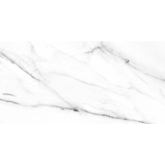 Ashby Wave Decor Carrara Grey Marble Matt Ceramic Wall Tiles 30cmx60cm