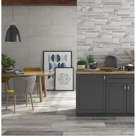 Arcano Perla Cream Grey Wall And Floor Porcelain Tiles 30cmx60cm