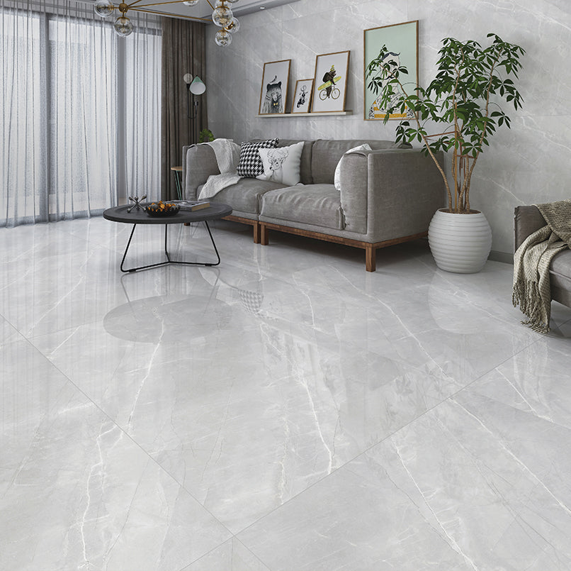 Pallet 43.2m2 Aarmani Grey Polished Wall And Floor Porcelain Tiles 60cmx120cm