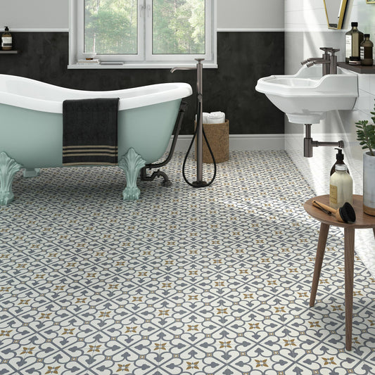Brighten Blue 45x45CM Pre-Cut Porcelain Wall And Floor Feature Tile