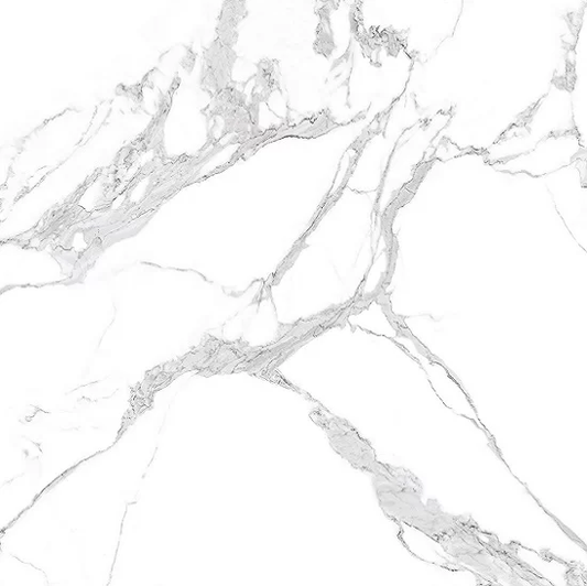 Definitive Large Carrara Marble Grey Polished Wall And Floor Porcelain Tiles 60cmx120cm
