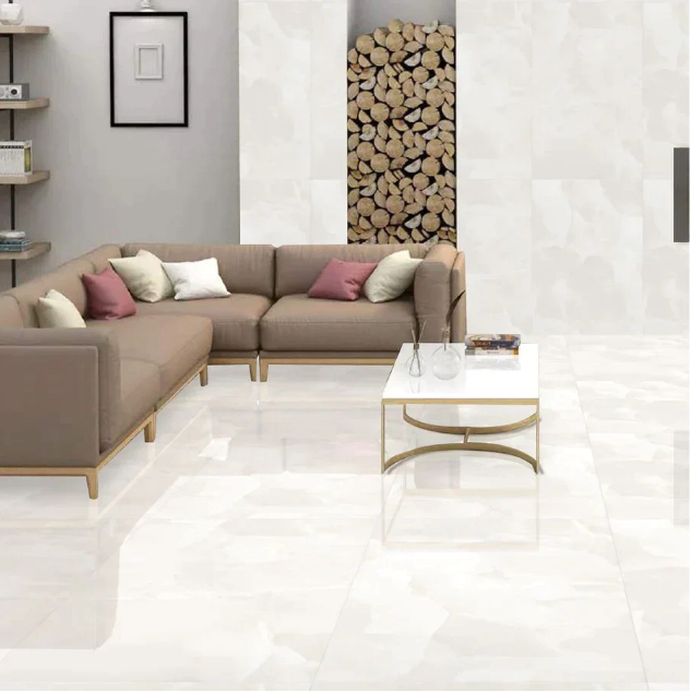 Trilogy Large Polished Cream Wall And Floor Porcelain Tiles 60cmx120cm