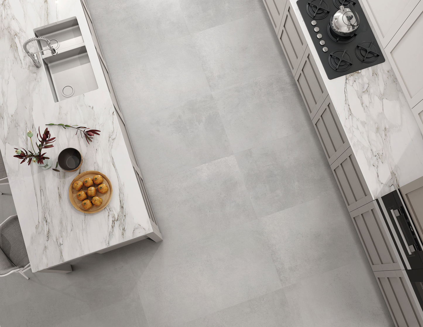 Concrete Grey Matt Wall And Floor Porcelain Tiles 60cmx60cm