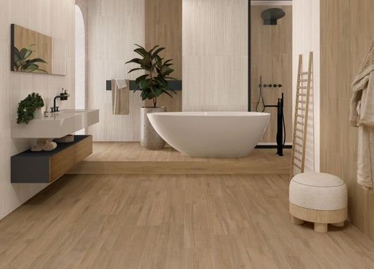 Roble Porcelain Wood Effect 120CM X 23CM Wall And Floor Tile