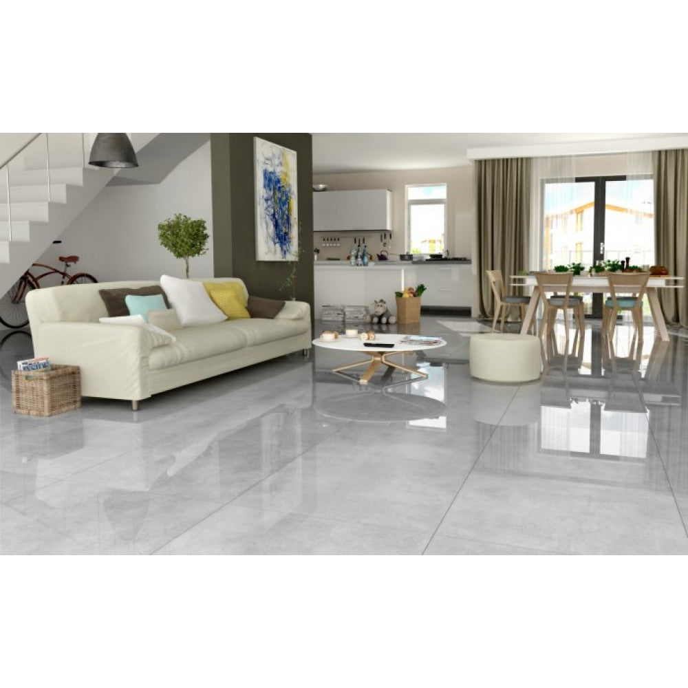 Reflections Polished Grey Mirror High Gloss Rectified 60cmx120cm Floor And Wall