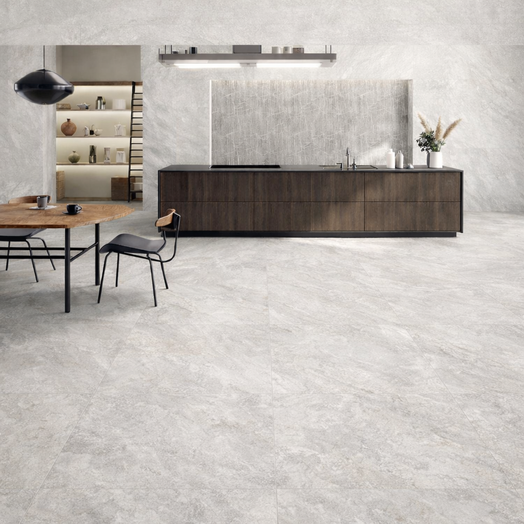 Quartz Stone Wall And Floor Premium White Porcelain Tiles 60cmx60cm