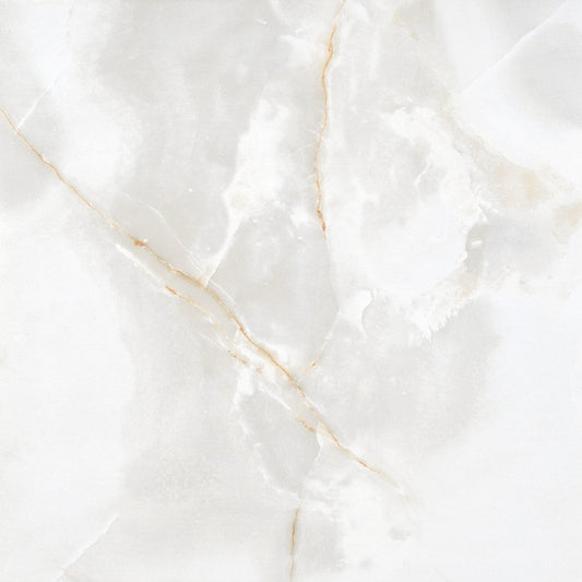Cereza Gold Polished Onyx Effect Wall And Floor Porcelain Tiles 60cmx60cm