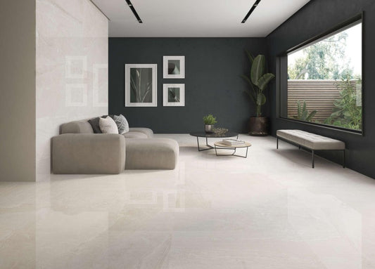 Rhythm Latte Polished Marble Wall And Floor Porcelain Tiles 60cmx120cm