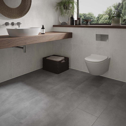 Premium ProLvt  Pinnacle Concrete Grey 30.5cmx61cm SPC Laminate Click Flooring