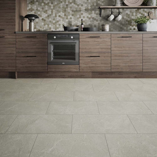Premium ProLvt Chamonix Marble Beige 30.5cmx61cm SPC Laminate Click Flooring